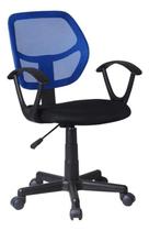 Cadeira De Escritorio Azul E Preto Mesh 90X51X50 Cm