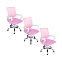 Cadeira de Escritório Begonia Tela Mesh Ergonômica Rosa - Oficial Webshop