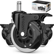 Cadeira de escritório Casters TICONN, conjunto de 5 transparentes com freio