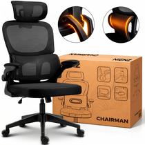 Cadeira De Escritório Chairman Ergonômica Com Suporte Lombar E Apoio Cabeça Encosto Reclinável Nienz