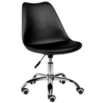 Cadeira De Escritório Charles Eames Giratória Preta