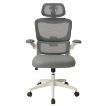 Cadeira De Escritório Com Apoio De Lombar 3d Brin7 B7-010-br Branco Malha