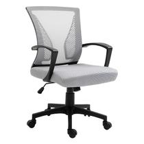 Cadeira de Escritório com Tela Mesh Cinza - Just Home Collection
