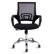 Cadeira De Escritório Confort Executive Preta E Cromada Cadeira De Escritório Confort Executive Preta E Cromada