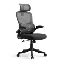 Cadeira De Escritório Confortável Ergonômica Giratória Com Suporte Lombar Estofado De Mesh