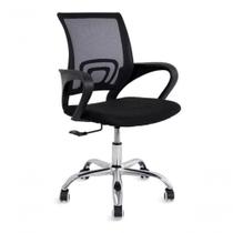 Cadeira De Escritório Confortavel Home Office Mesh Diretor Giratoria New Java - Preto