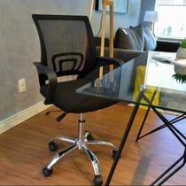 Cadeira De Escritório Confortavel Home Office Mesh Diretor Giratoria New Java - Preto Cadeira De Escritório Confortavel Home Office Mesh Diretor Giratoria New Java - Preto