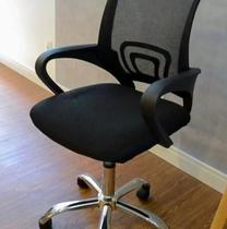 Cadeira De Escritório Confortavel Home Office Mesh Diretor Giratoria New Java - Preto Cadeira De Escritório Confortavel Home Office Mesh Diretor Giratoria New Java - Preto