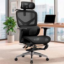 Cadeira de Escritório Delegate Ergonômica Apoio Lombar Apoio Pés Encosto Reclinável Nienz Cadeira de Escritório Delegate Ergonômica Apoio Lombar Apoio Pés Encosto Reclinável Nienz