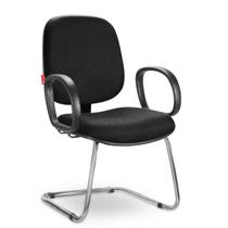 Cadeira de Escritório Diretor Fixa Turim Preta TRD53 Cadeira Brasil