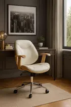 Cadeira de Escritório Diretor Giratória Antonella Branca