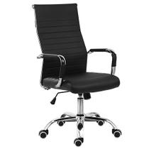 Cadeira de Escritório Diretor Giratória Office York material sintético Preto - Sallar Home Cadeira de Escritório Diretor Giratória Office York material sintético Preto - Sallar Home
