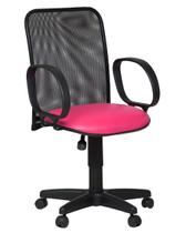 Cadeira de Escritório Diretor Giratória Tela Soft Corano Pink