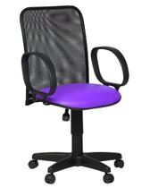 Cadeira de Escritório Diretor Giratória Tela Soft Corano Roxo - RB Cadeiras