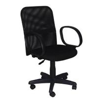 Cadeira de Escritório Diretor Giratória Tela Soft Tecido Preto Cadeira de Escritório Diretor Giratória Tela Soft Tecido Preto