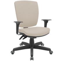 Cadeira de Escritório Diretor Office Base Giratória Preto Alta Flexi P03 Vinil Bege-Lyam Cadeira de Escritório Diretor Office Base Giratória Preto Alta Flexi P03 Vinil Bege-Lyam