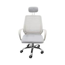 Cadeira de Escritório Diretor Oficial Tela Mesh com Encosto de Cabeça - Branco - Branco Cadeira de Escritório Diretor Oficial Tela Mesh com Encosto de Cabeça - Branco - Branco