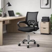 Cadeira de Escritório Diretor Tela Mesh Base Cromada Santiago