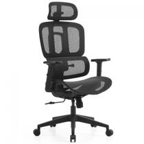 Cadeira de Escritório Dr. Office Business, Preta, Mesh, 2D com 7cm de altura ajustável, Suporta até 120kg Cadeira de Escritório Dr. Office Business, Preta, Mesh, 2D com 7cm de altura ajustável, Suporta até 120kg