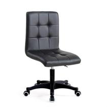 Cadeira de Escritório Eiffel Gomos Base Giratória Preta Office - Preta