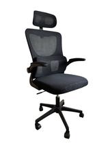 Cadeira De Escritório Ergonômica Com Lombar Preta Estofado Mesh