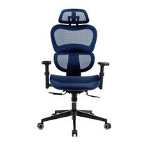 Cadeira de Escritório Ergonômica DT3 Alera+, Até 120Kg, Apoio de Braço 3D, Azul - 13942-9
