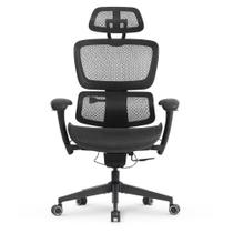 Cadeira de Escritório Ergonômica DT3 AZZERA, Até 130kg, Reclinável, Braço 3D, Nylon, Preto - 14055-5