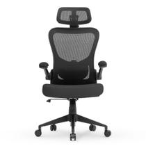 Cadeira de Escritório Ergonômica DT3 Vita Headrest, Até 110Kg, Mesh Spandex, Cinza Escuro - 14230-0