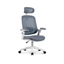Cadeira De Escritório Ergonômica Elements Astra Branco e Cinza