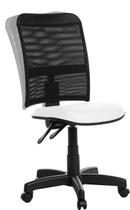 Cadeira De Escritório Ergonômica Em Tela Branco Rv