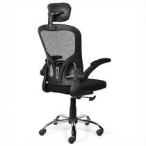 Cadeira De Escritório Ergonômica Giratoria Ajuste Lombar Tecido Respirável Em Mesh Espuma Assento Injetada Laudo Nr17 Marca Brin7 Modelo B7_001_PT