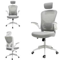 Cadeira De Escritório Ergonômica Giratoria Ajuste Lombar Tecido Respirável Em Mesh Espuma Assento Injetada Marca Brin7 Modelo B7_001_CZ