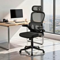 Cadeira De Escritório Ergonômica Giratoria Ajuste Lombar Tecido Respirável Em Mesh Espuma Assento Injetada Marca Eagle Force