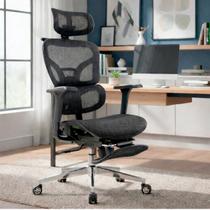 Cadeira De Escritório Ergonômica Giratória Com Apoio De Cabeça e Suporta Para Lombar Cadeira De Escritório Ergonômica Giratória Com Apoio De Cabeça e Suporta Para Lombar