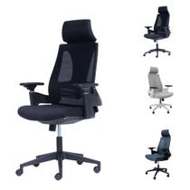 Cadeira de Escritório Ergonômica Giratória Office Toledo Com Encosto e Braços 3D Rivatti Preta