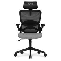 Cadeira de Escritório Ergonômica GTL, Até 110kg, Cilindro de Gás Classe 4, Nylon, Cinza Claro - 14049-8