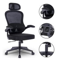 Cadeira de Escritório Ergonômica Presidente Apoio Lombar Encosto Cabeça Giratória Sistema Relax Belmóveis BME1