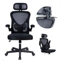 Cadeira de Escritorio Ergonomica Presidente Diretor Computador Reunião Giratoria Ajustavel Reforçada Com Apoio Para Braços e Lombar Polipropileno