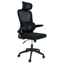 Cadeira De Escritório Ergonômica Preta Com Suporte De Lombar