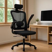 Cadeira de Escritório Ergonômica Python Fly Apoio Lombar, Encosto Reclinável, Apoio de Cabeça, Bra