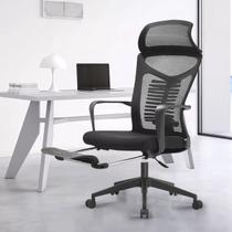 Cadeira de escritório ergonômica Python Fly, suporte lombar ajustável, apoio de pés retrátil