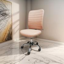 Cadeira De Escritório Ergonômica Rosa Secretária Nr17 Executiva Estética Designer Suporte Lombar Giratória Office De Trabalho Com Rodinha