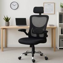 Cadeira de Escritório Ergonômica Secretária Giratória Cor Preta Cadeira de Escritório Ergonômica Secretária Giratória Cor Preta