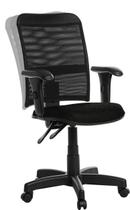 Cadeira De Escritório Ergonômica Tela Com Braço Preto RCP