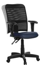 Cadeira De Escritório Ergonômica Tela Com Braço RV ul Escuro