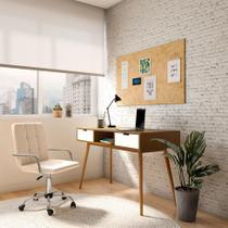 Cadeira de Escritório Escritor Giratória Fitz Bege