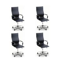Cadeira De Escritório Esteirinha Giratória Ergonômica Alta - Preto - 4 Cadeira De Escritório Esteirinha Giratória Ergonômica Alta - Preto - 4