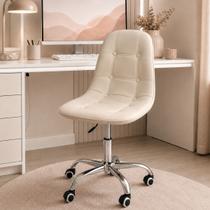 Cadeira de Escritório Estofada Office Eiffel Botonê Base Giratória Ergonômica Estética Cadeira de Escritório Estofada Office Eiffel Botonê Base Giratória Ergonômica Estética