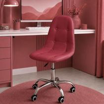 Cadeira de Escritório Estofada Office Eiffel Botonê Base Giratória Ergonômica Estética