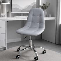 Cadeira de Escritório Estofada Office Eiffel Botonê Base Giratória Ergonômica Estética Cadeira de Escritório Estofada Office Eiffel Botonê Base Giratória Ergonômica Estética